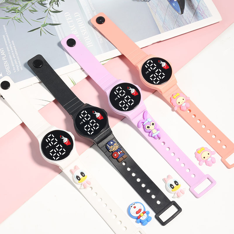 LED Electronic Watch Love Cartoon Led Watch Touch Waterproof Sunglasses Watch Male and Female Students Korean Fashion Watch