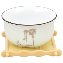DTB9陶瓷茶具品茗杯红茶玻璃绿茶白瓷小茶杯茶盏碗家用单个青花瓷