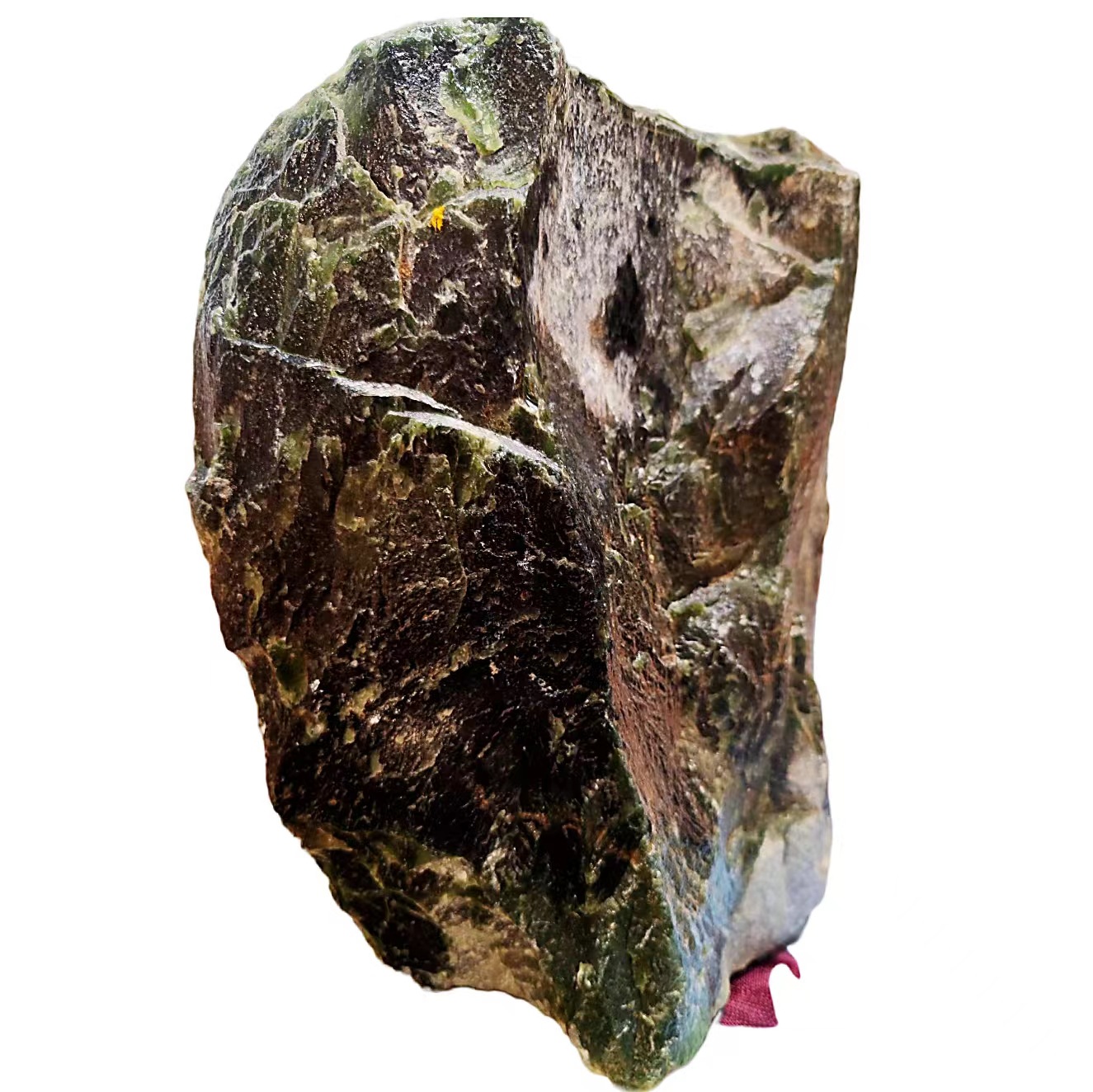 墨碧玉原石,纯洁度好,墨玉雕刻料