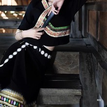 云南旅游穿搭西双版纳傣族服装女影楼茶楼服套装拍照道具艺术写真