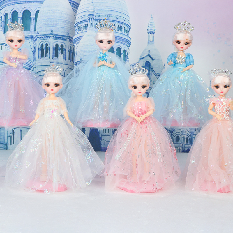 创意新款冰雪公主洋娃娃玩具 女孩芭比娃娃生日礼物女生明润芭比