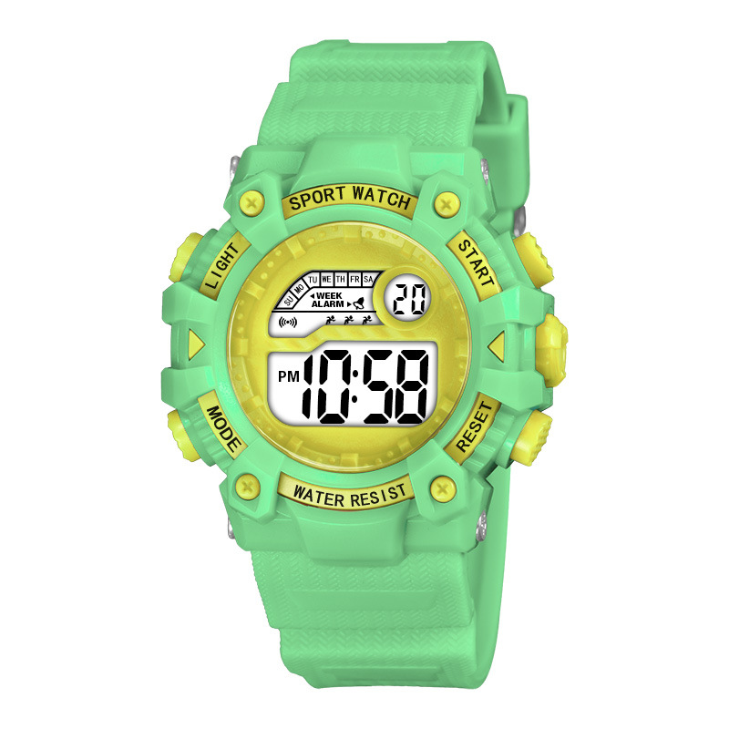 Cross-Border Children's Electronic Watch Primary School Student Sports Luminous Boys and Girls Multi-Function Timing Electronic Watch Wholesale