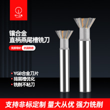 中一工具直柄燕尾槽铣刀45/60/60度钨钢1焊接YG8镶合金燕尾刀