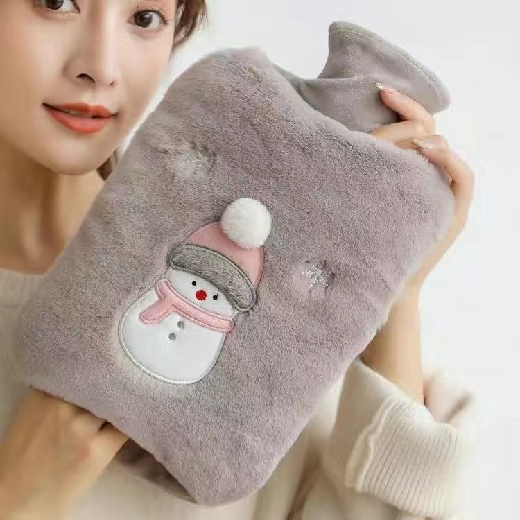 PVC Hot Water Injection Bag Explosion-Proof Thickening Warm Belly Plush Student Cute Irrigation Hot-Water Bag Hand Warmer