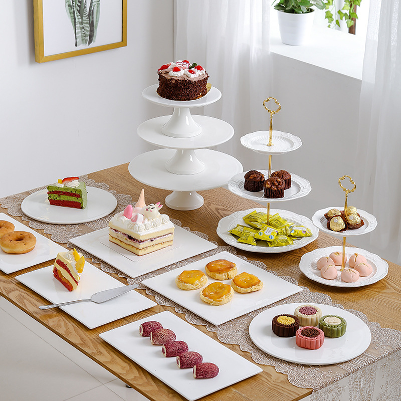 甜品台摆件展示架套装蛋糕托盘冷餐盘茶歇摆台下午茶餐具点心架子