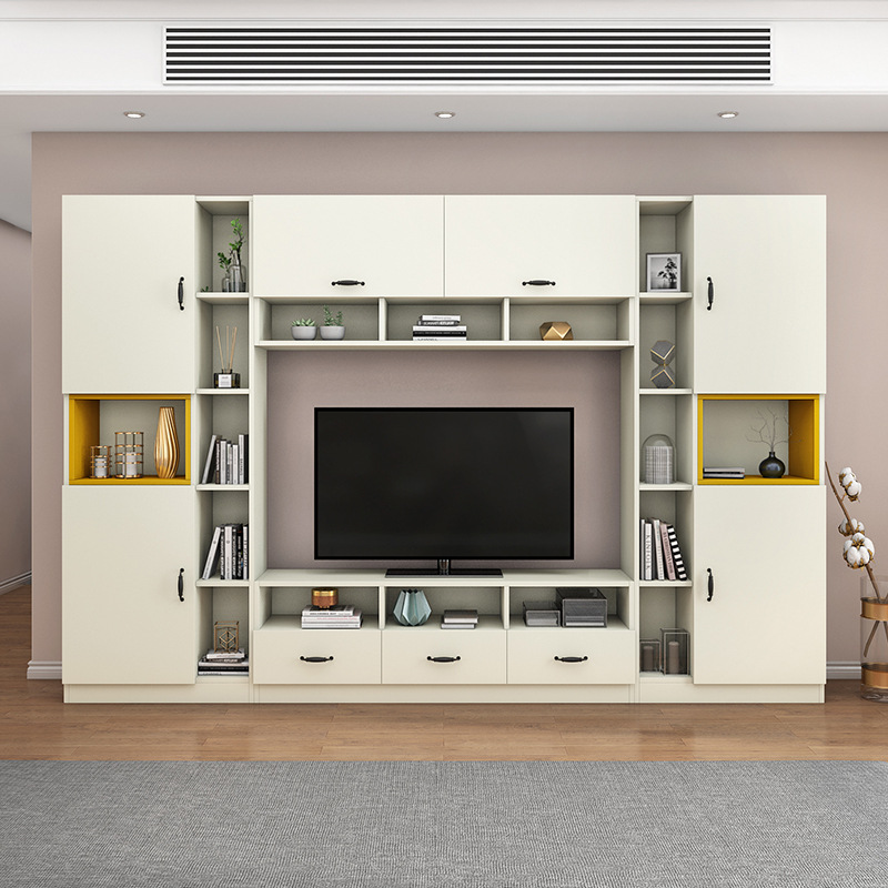 电视柜组合墙柜客厅大户型影视柜电视机柜高款电视柜背景墙柜一体