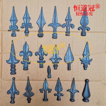 铁艺护栏配件大门配件熟铁锻打玛钢铸造枪头护栏围栏防护尖头枪尖