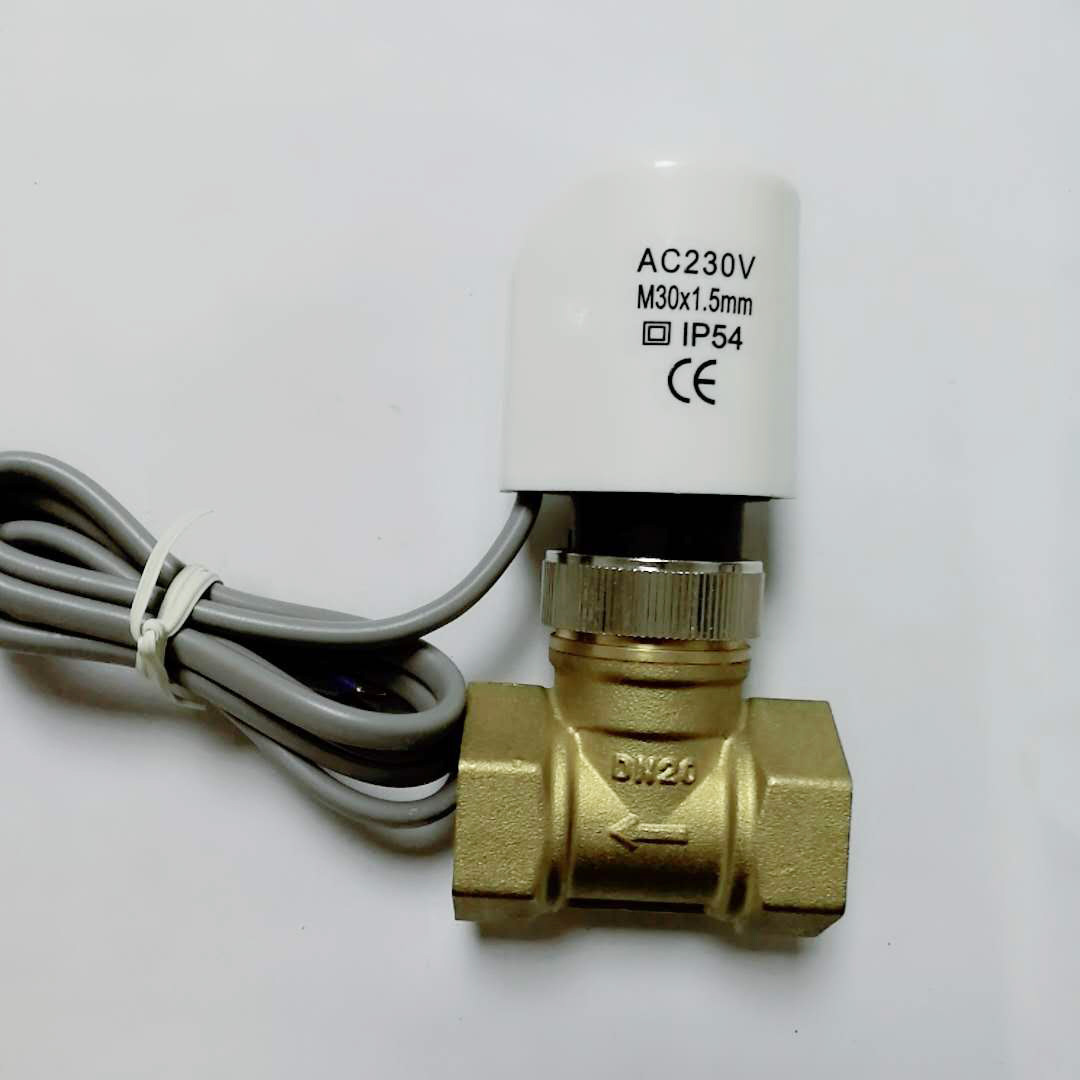 常开型电热阀门地暖分水器电动阀电热执行器6分自动恒温阀