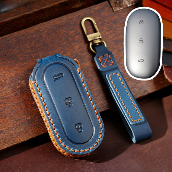 源头工厂汽车钥匙套适用于理想l9专用钥匙保护真皮高档全包皮壳扣