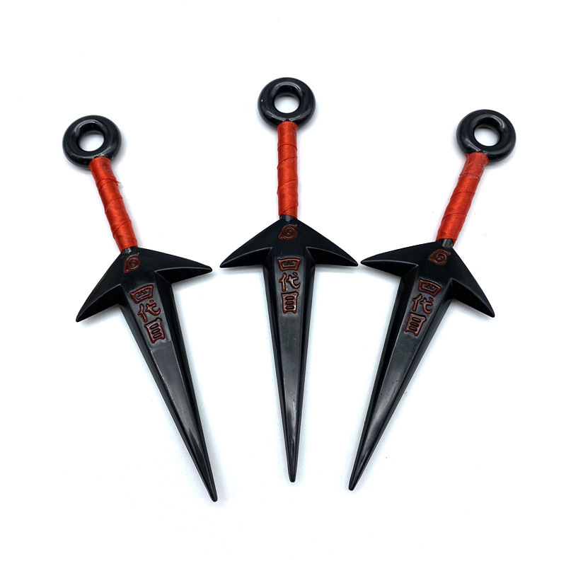 火影忍者四代目14cm塑料pvc苦无盒装卡卡西鸣人儿童玩具武器模型