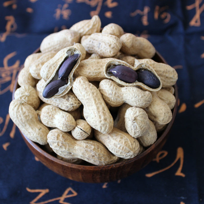 21年沂蒙大叔新货黑花生带壳生种子生吃农家种植晒干黑皮米籽原味