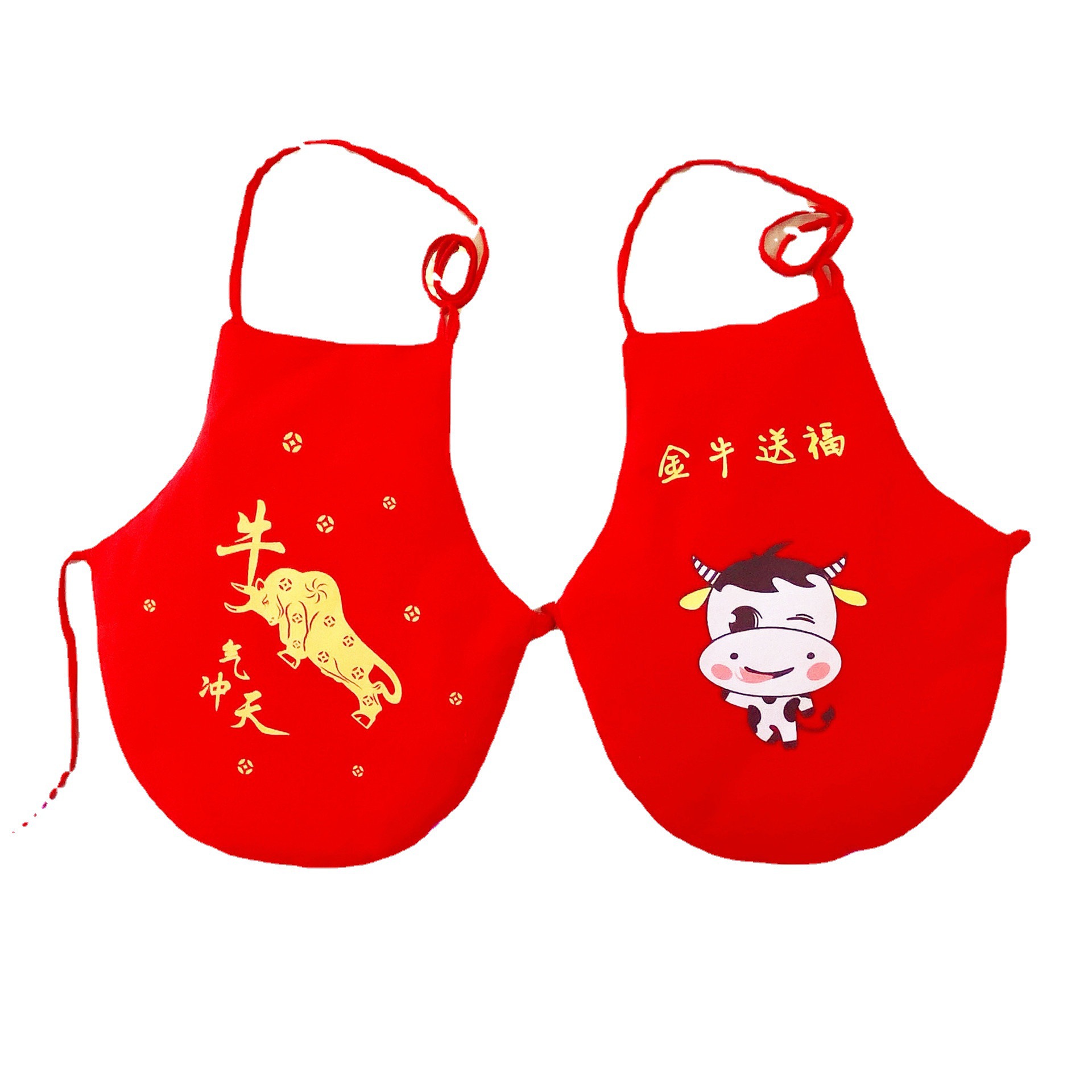 春秋儿童护肚子大红宝宝肚兜婴幼儿夏薄款婴儿肚兜棉新生儿护脐带