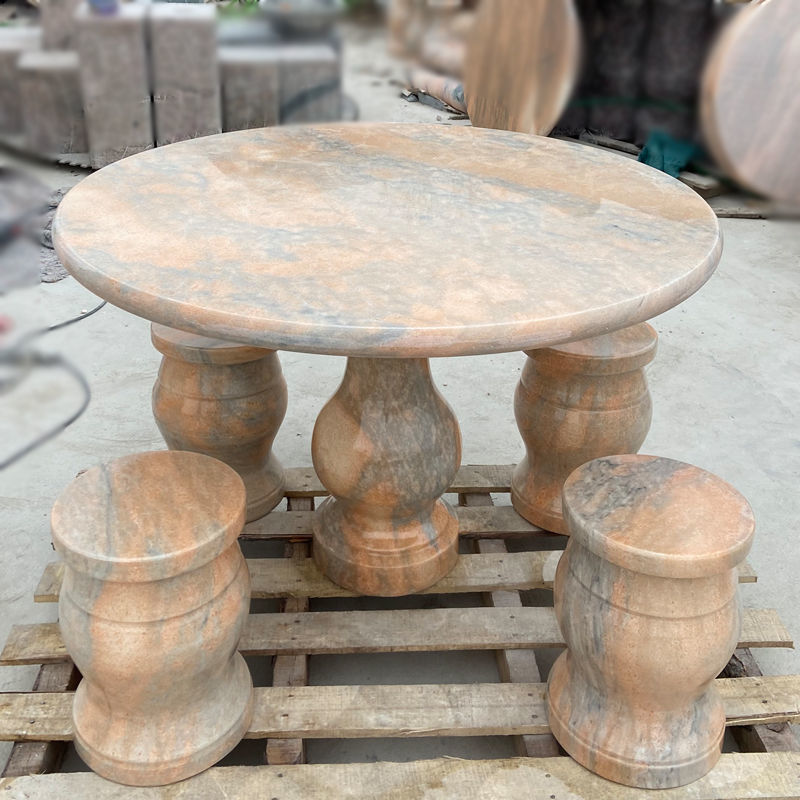 石桌石凳庭院花园花岗岩石头休闲户外桌子凳子椅别墅石雕厂家批发