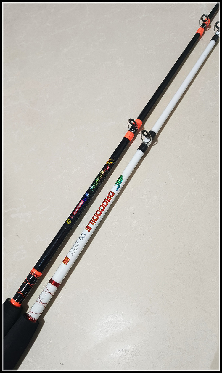 冰上锚鱼竿锚杆特硬独节实心锚竿单枪深海铁板慢摇船钓托钓大物竿