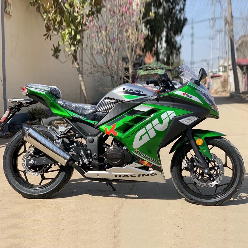 川崎小忍者摩托车250跑车北极光双缸水冷400cc地平线r3趴赛重机车