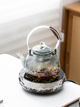 唐丰2023款电陶炉蒸煮茶壶玻璃提梁烧水壶围炉家用小型煮茶器全套