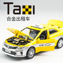 建元丰田出租车合金车模1:32回力仿真汽车模型儿童玩具车生日礼物