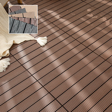 户外木塑地板拼接阳台花园露台别墅走廊拼装塑木地板户外地板