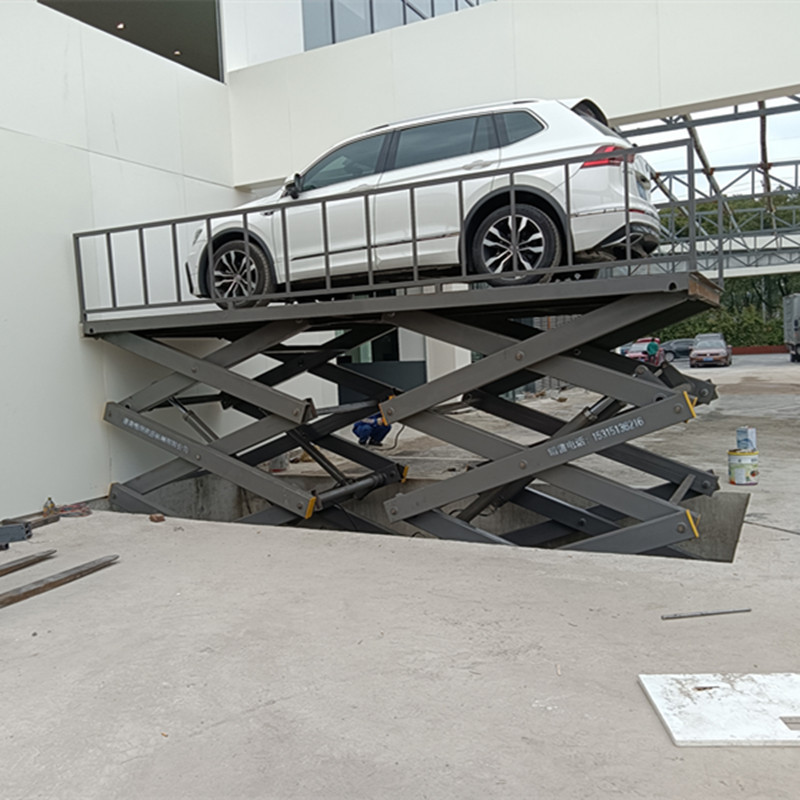 车库汽车升降机 固定剪刀电动液压提升机 低楼层厂房升降平台4s店