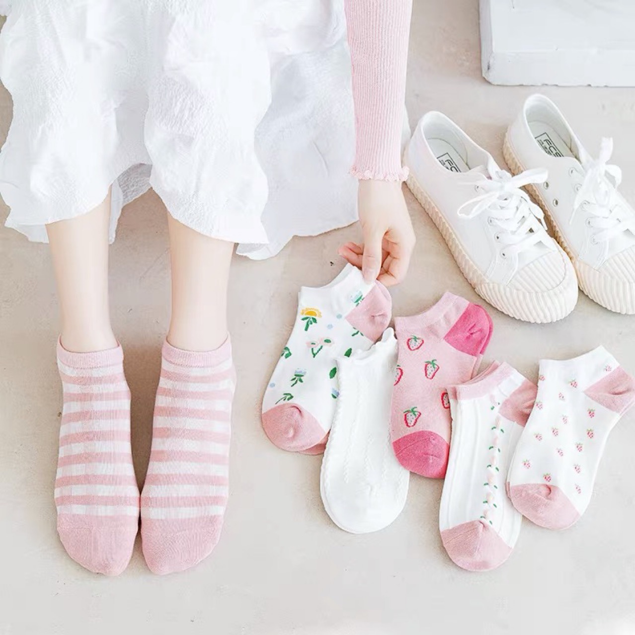 小仙女袜子女春夏季棉袜船袜浅口棉可爱韩版短袜