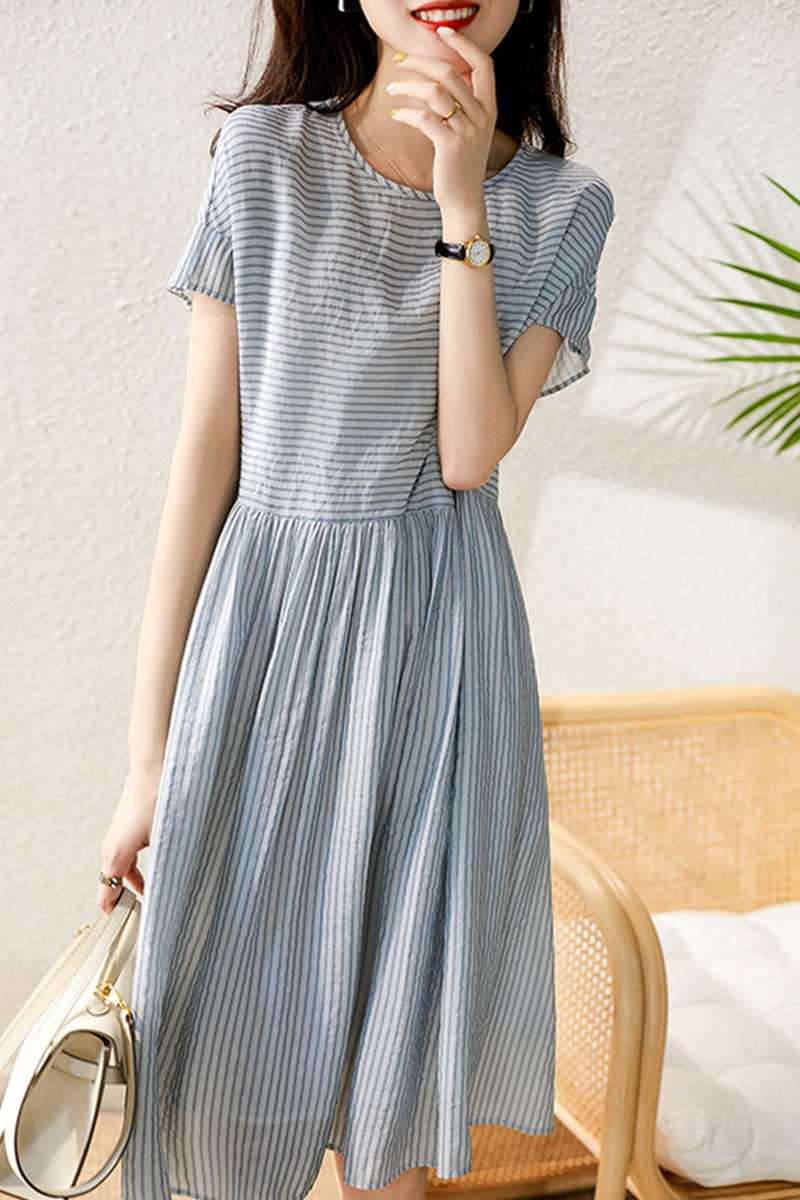 夏季裙子绵绸连衣裙