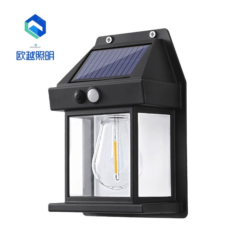 壁灯出口阳台户外防水太阳能走廊别墅庭院花园自动感应钨丝壁灯