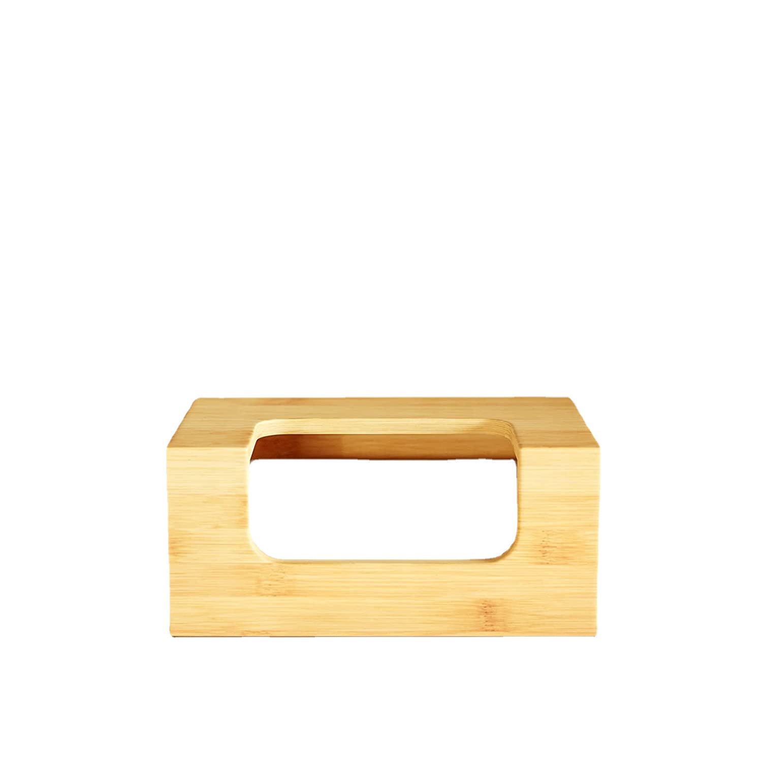 Household Minimalist Paper Extraction Box Bamboo Storage Box with Opening for Farmhouse Decorative Paper Towel Organizing and Storage