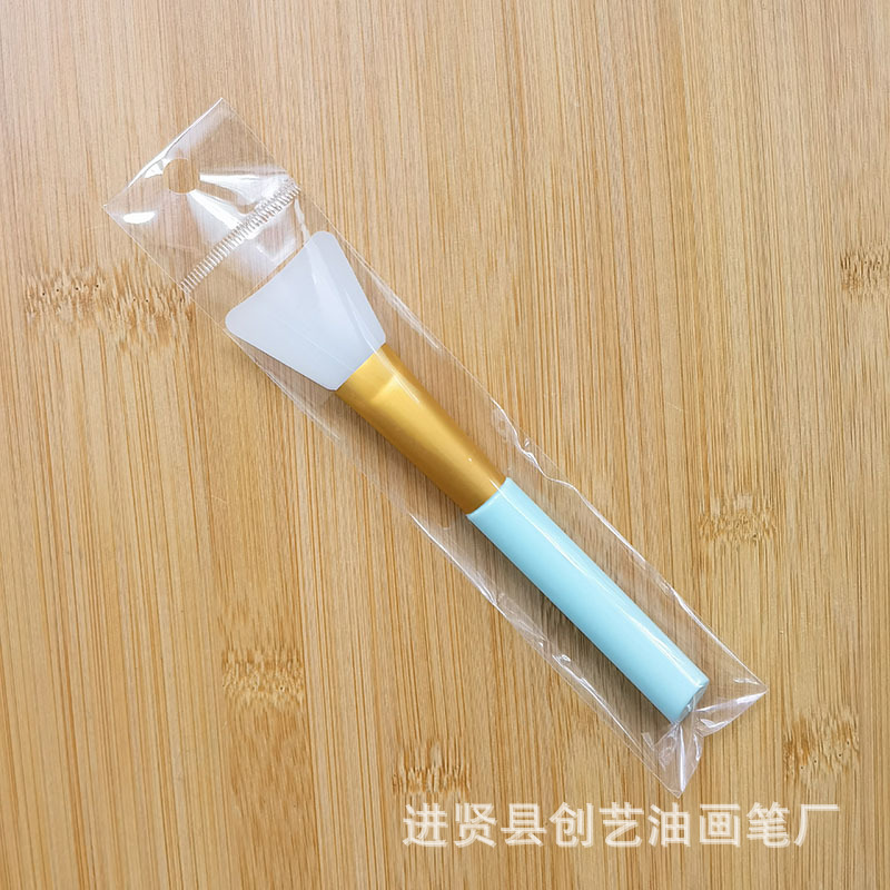 Source in Stock Oblique Tail Rod Silicone Facial Mask Brush Silicone End Makeup Brush Makeup Brush Clay Mask Brush Quantity Discount