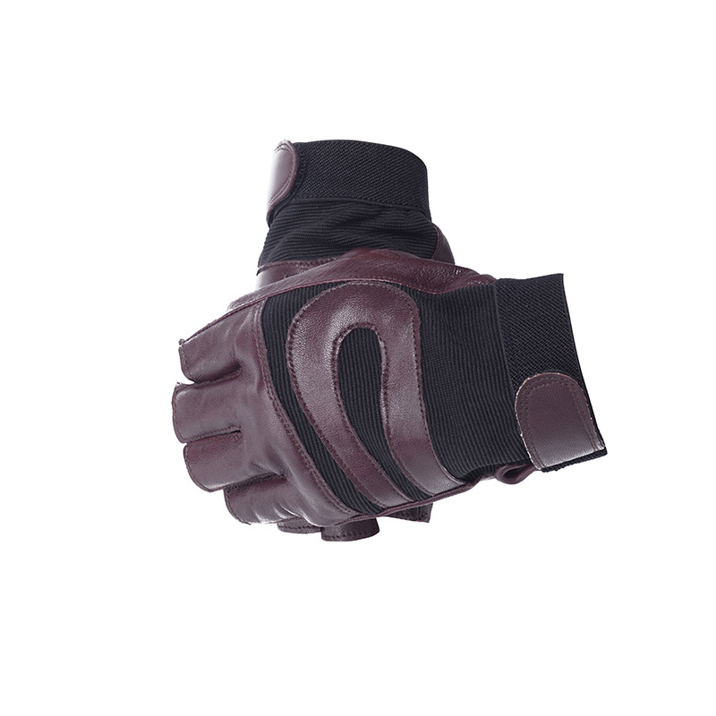Cross-Border Gloves Men's Half-Finger Gloves Tactical Gloves Wholesale Genuine Leather Gloves Touch Screen Half Finger Gloves Factory Wholesale