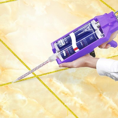 美缝剂卓高水泥基填缝剂门缝耐寒阳台手动银灰亚浅地面砖洗菜池想