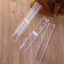 厂家现货全透明塑料笔盒长方形 亚克力笔盒长水晶笔盒 钢笔盒现货