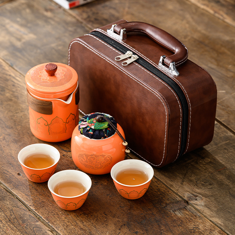 Travel Tea Set Portable Kung Fu Tea Set Wholesale Japanese Outdoor Quick Cup Holiday Company Business Gifts