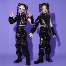 女童爵士舞蹈服装出演模拟时髦超级潮流走秀时装机车服装模特儿童