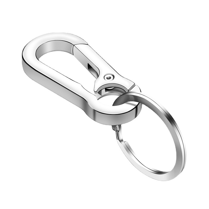 Car Men's and Women's Waist Mounted Keychain Full Metal Key Ring Couple Anti-Lost Key Chain Simple Personality High-End