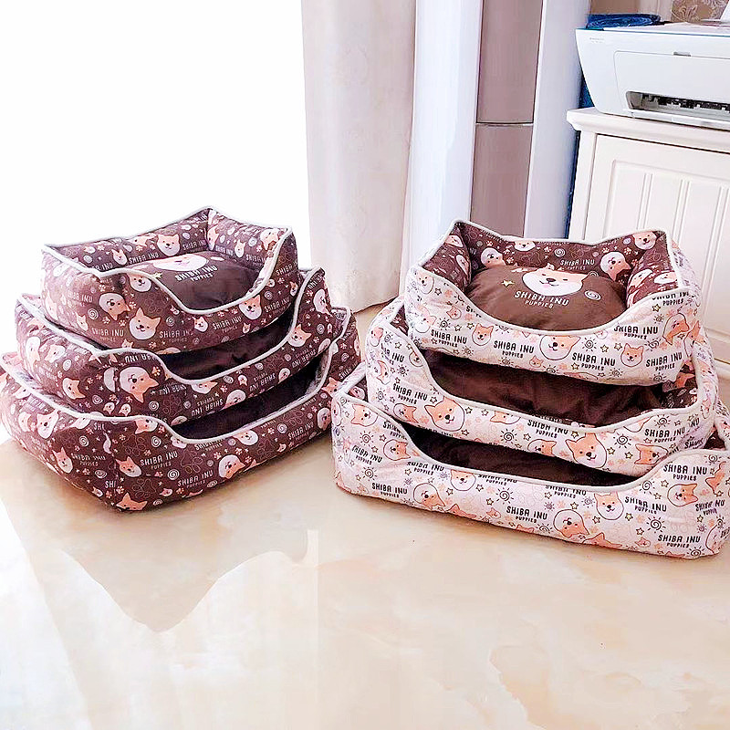 清仓特价宠物棉窝旺柴方形秋冬款猫狗窝保暖耐抓咬垫子可拆洗