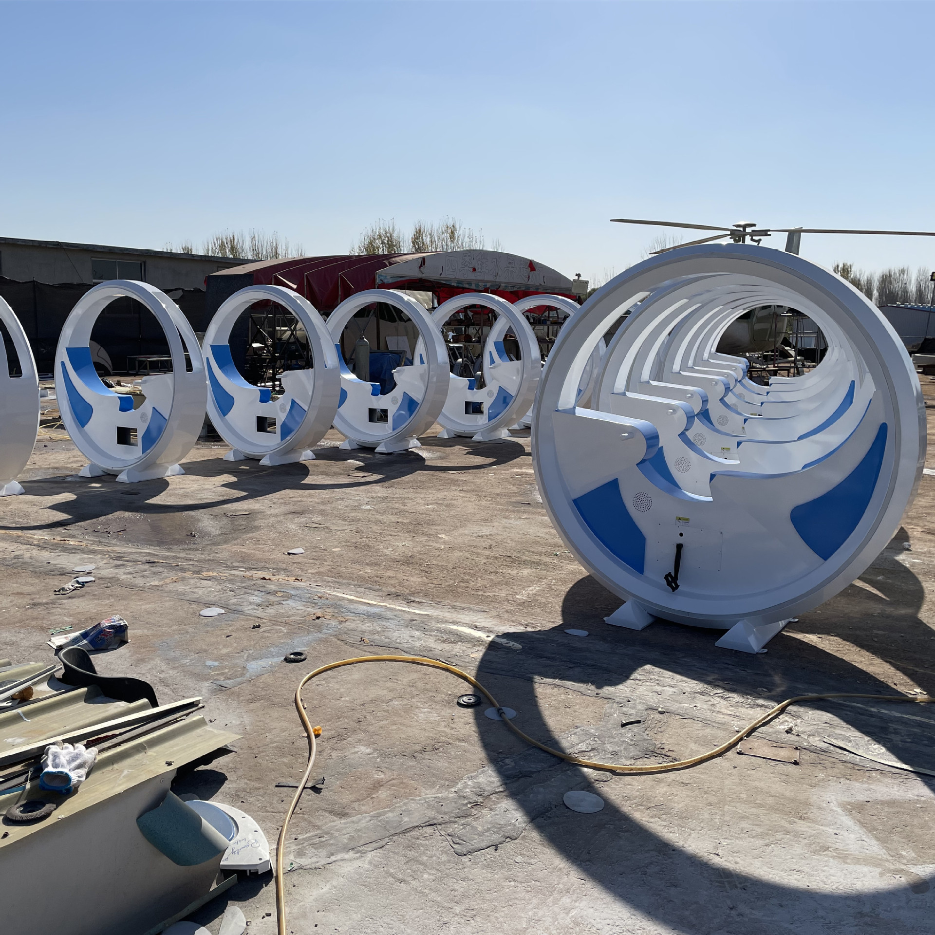 无动力脚踏喷泉单车不锈钢骑行发光单车户外景区公园亲子不懂道具