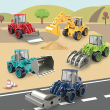 儿童惯性工程车挖土机模型宝宝小汽车2推土车3岁4男孩5玩具车