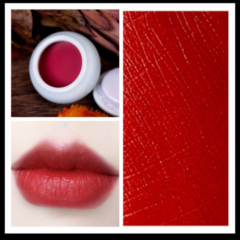 古法口脂胭脂植物制作鲜花古风口红陶瓷中国风古代唇脂唇膏免卸妆