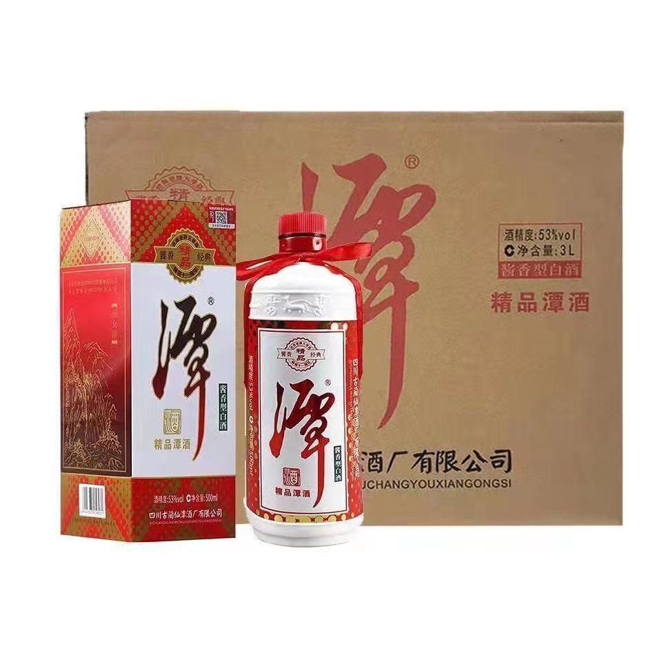 白酒源头 精品潭酒精品 酱香型白酒53度500毫升6瓶谭酒量大可议价