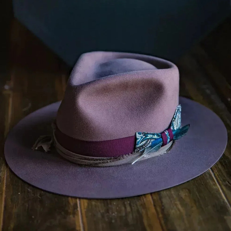 时尚纯羊毛礼帽英伦风羊毡帽蝴蝶结织带羽毛装饰羊毡帽-阿里巴巴