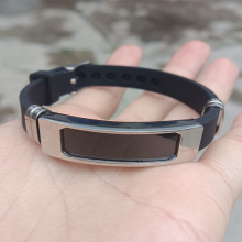 手链 简约新款手镯硅胶带手环男学生手饰品礼品 braceletmen男式