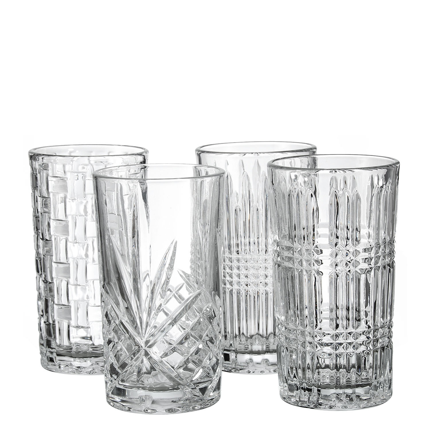 复古条纹大容量威士忌水晶玻璃杯北欧风酒吧餐厅家用耐热水杯酒具