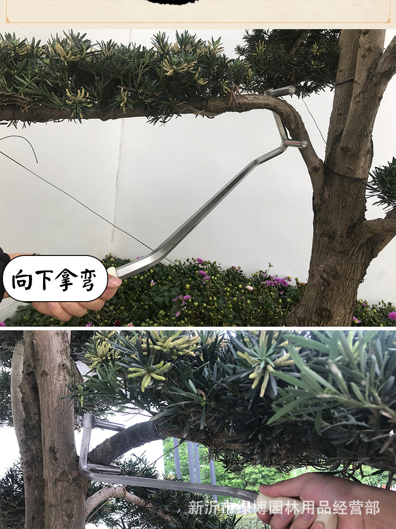 盆景整枝器不锈钢树干拿弯器枝条调整器弯曲拉枝定型盆景造型工具