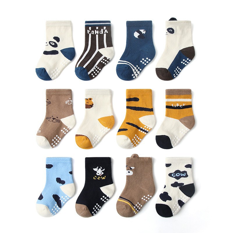 Amazon New Girls' Boys' Cotton Socks Cartoon Children's Socks Children's Socks Children Non-Slip Floor Socks Children's Socks