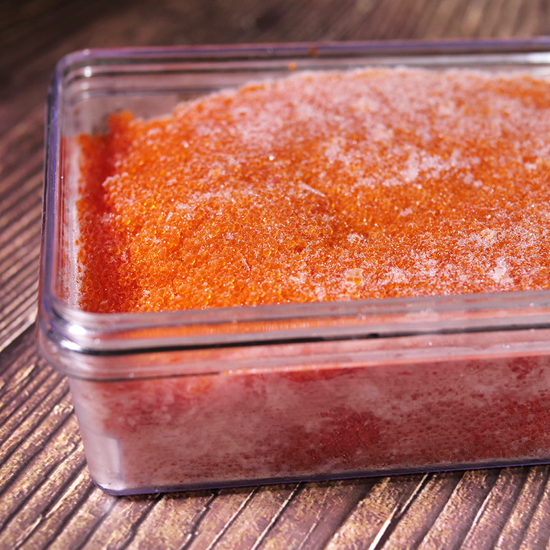 胶盒中粒红蟹籽400g飞鱼籽调味多春鱼子酱寿司蟹籽精华即食鱼籽