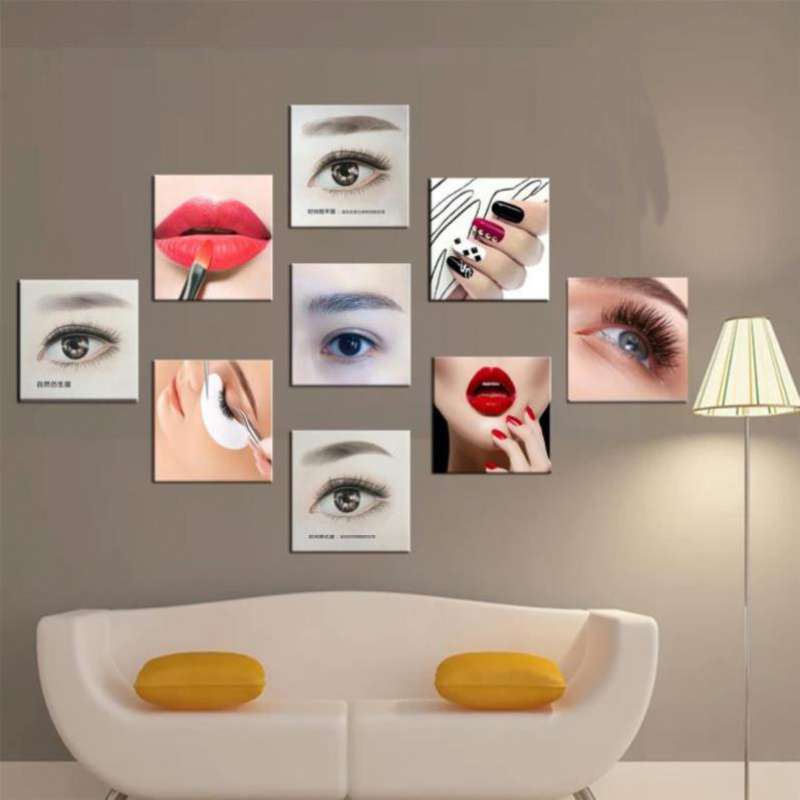 纹绣图片背景墙墙壁画纹眉宣传画院挂壁产品工作室高档眼睛2