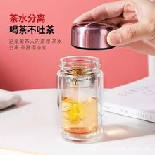 双层玻璃泡茶杯玻璃杯水杯批发高硼硅迷你口袋杯掌中宝超小女鲁果