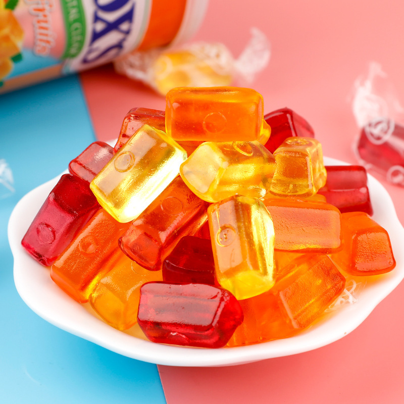 印尼进口foxs霍士水晶糖透明糖混合水果味硬糖180g 儿童糖果零食