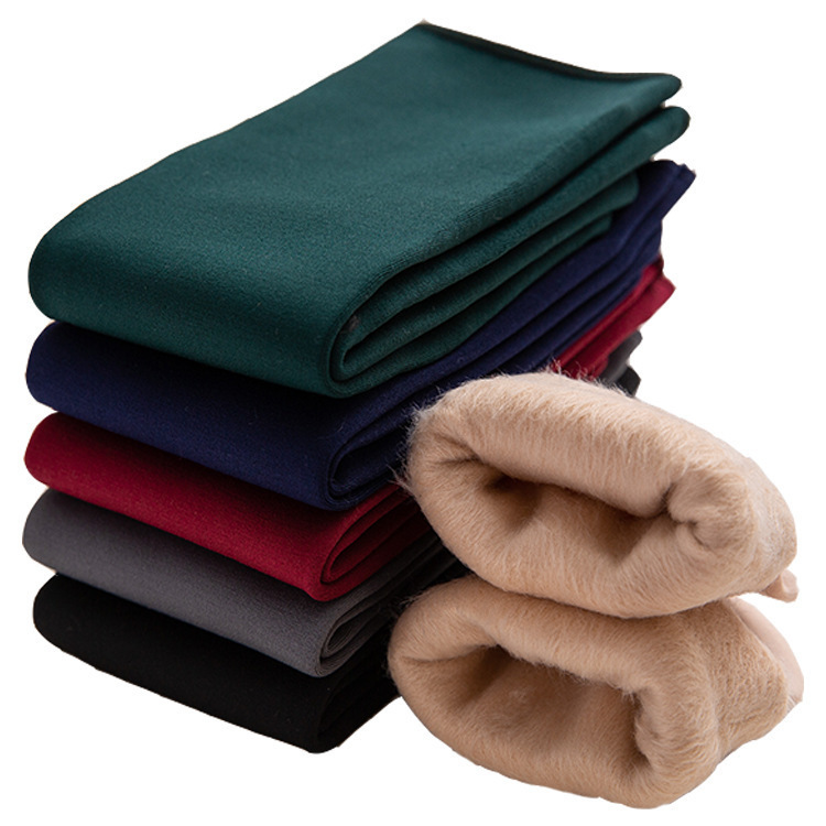 Men's and Women's Fashion All-Matching Solid Color Winter Thermal Home Wear New Thickened Velvet Super Thick Thermal Snow Socks Wholesale