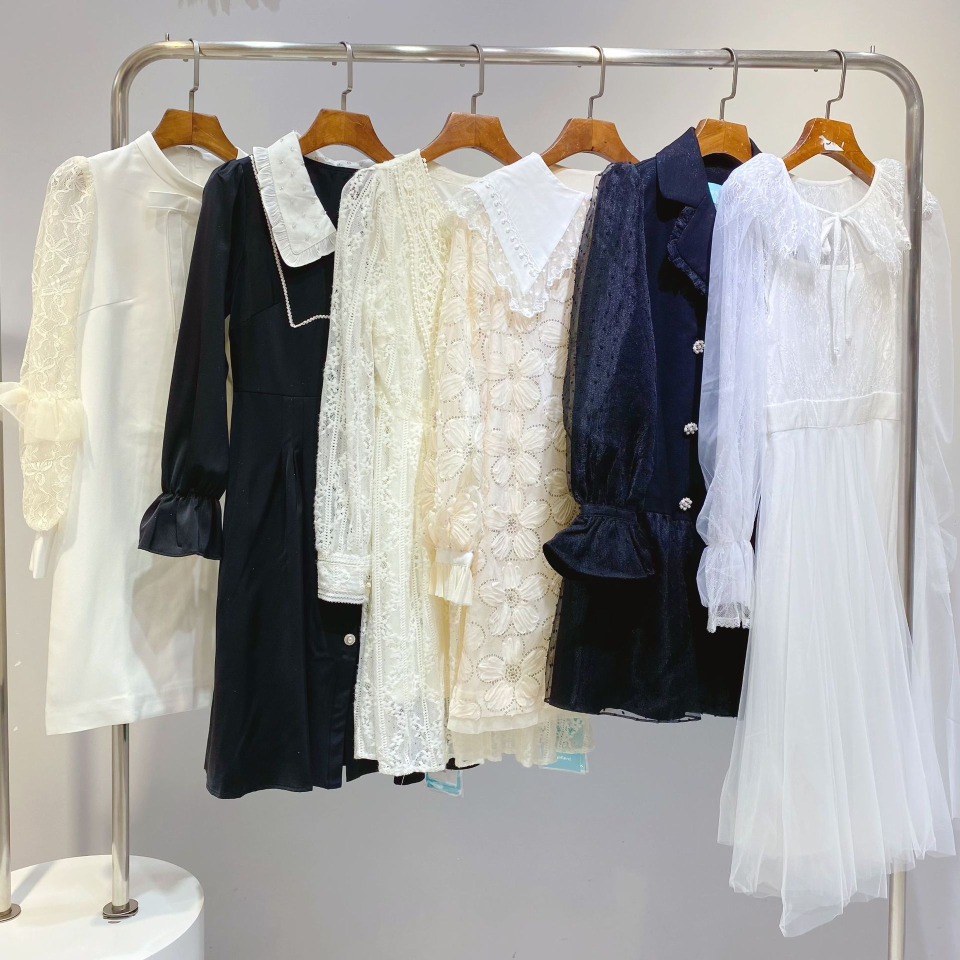 连衣裙批发货源专柜撤柜茵曼品牌折扣女装直播伊芙丽秋季衣服走份